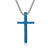 Fashion Simple Frosted Cross Pendant Stainless Steel Necklace