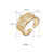 Fashion Simple Gold Plated Geometric Open Adjustable Titanium Steel Ring