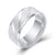 Fashion Simple Inner Arc Double Bevel Twill Frosted Ring For Women