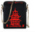 Fashion Simple  Pu Chain Messenger Bag Personality Red Iron Tower Printing Shoulder Bag