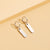 Fashion Simple Stainless Steel Earrings Geometric Drop Earrings