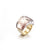 Fashion Simple Stainless Steel Multicolor Glass Ring Wholesale Hello Jewelry