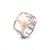 Fashion Simple Stainless Steel Multicolor Glass Ring Wholesale Hello Jewelry