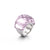 Fashion Simple Stainless Steel Multicolor Glass Ring Wholesale Hello Jewelry