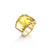 Fashion Simple Stainless Steel Multicolor Glass Ring Wholesale Hello Jewelry