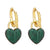 Fashion Simple Style Heart Shape Copper Plating Inlay Zircon Drop Earrings 1 Pair