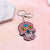 Fashion Skull Arylic Stoving Varnish Halloween Unisex Bag Pendant Keychain