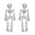 Fashion Skull Diamond Alloy Artificial Gemstones Earrings