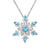 Fashion Snowflake Alloy Inlay Zircon Women's Earrings Necklace