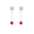 Fashion Snowflake Alloy Rhinestones Women's Drop Earrings 1 Pair