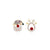 Fashion Snowflake Elk Alloy Enamel Inlay Artificial Gemstones Women's Ear Studs 1 Pair