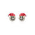 Fashion Snowflake Elk Alloy Enamel Inlay Artificial Gemstones Women's Ear Studs 1 Pair