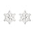 Fashion Snowflake Stainless Steel Plating Ear Studs 1 Pair