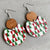 Fashion Snowflake Wood Handmade Christmas Women's Earrings 1 Pair