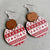 Fashion Snowflake Wood Handmade Christmas Women's Earrings 1 Pair