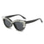 Fashion Solid Color Ac Cat Eye Diamond Full Frame Women's Sunglasses