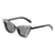 Fashion Solid Color Ac Cat Eye Diamond Full Frame Women's Sunglasses