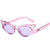 Fashion Solid Color Ac Cat Eye Diamond Full Frame Women's Sunglasses