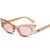 Fashion Solid Color Ac Cat Eye Diamond Full Frame Women's Sunglasses