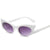 Fashion Solid Color Ac Cat Eye Diamond Full Frame Women's Sunglasses