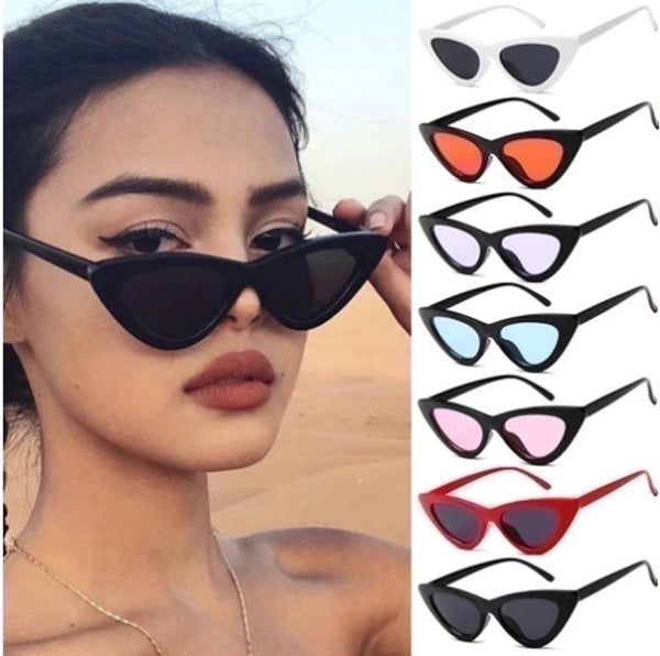 Fashion Solid Color Ac Cat Eye Full Frame Women's Sunglasses