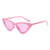 Fashion Solid Color Ac Cat Eye Full Frame Women's Sunglasses