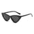 Fashion Solid Color Ac Cat Eye Full Frame Women's Sunglasses