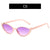 Fashion Solid Color Ac Cat Eye Half Frame Women's Sunglasses