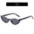 Fashion Solid Color Ac Cat Eye Half Frame Women's Sunglasses