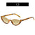 Fashion Solid Color Ac Cat Eye Half Frame Women's Sunglasses