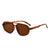 Fashion Solid Color Ac Oval Frame Full Frame Women's Sunglasses