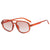 Fashion Solid Color Ac Oval Frame Full Frame Women's Sunglasses