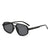 Fashion Solid Color Ac Oval Frame Full Frame Women's Sunglasses