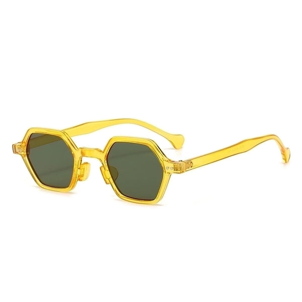 Fashion Solid Color Ac Polygon Full Frame Men's Sunglasses