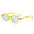 Fashion Solid Color Ac Polygon Full Frame Men's Sunglasses