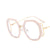 Fashion Solid Color Ac Polygon Full Frame Optical Glasses