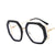 Fashion Solid Color Ac Polygon Full Frame Optical Glasses