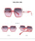 Fashion Solid Color Ac Polygon Full Frame Women's Sunglasses