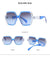 Fashion Solid Color Ac Polygon Full Frame Women's Sunglasses