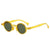 Fashion Solid Color Ac Round Frame Full Frame Men's Sunglasses