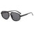 Fashion Solid Color Ac Round Frame Full Frame Women's Sunglasses