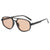 Fashion Solid Color Ac Round Frame Full Frame Women's Sunglasses