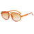 Fashion Solid Color Ac Round Frame Full Frame Women's Sunglasses