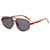 Fashion Solid Color Ac Round Frame Full Frame Women's Sunglasses