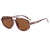 Fashion Solid Color Ac Round Frame Full Frame Women's Sunglasses