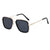 Fashion Solid Color Ac Square Full Frame Kids Sunglasses