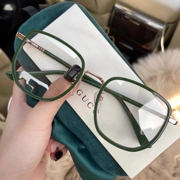 Fashion Solid Color Ac Square Full Frame Optical Glasses