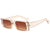 Fashion Solid Color Ac Square Full Frame Women's Sunglasses