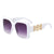 Fashion Solid Color Ac Square Full Frame Women's Sunglasses