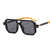 Fashion Solid Color Ac Square Full Frame Women's Sunglasses